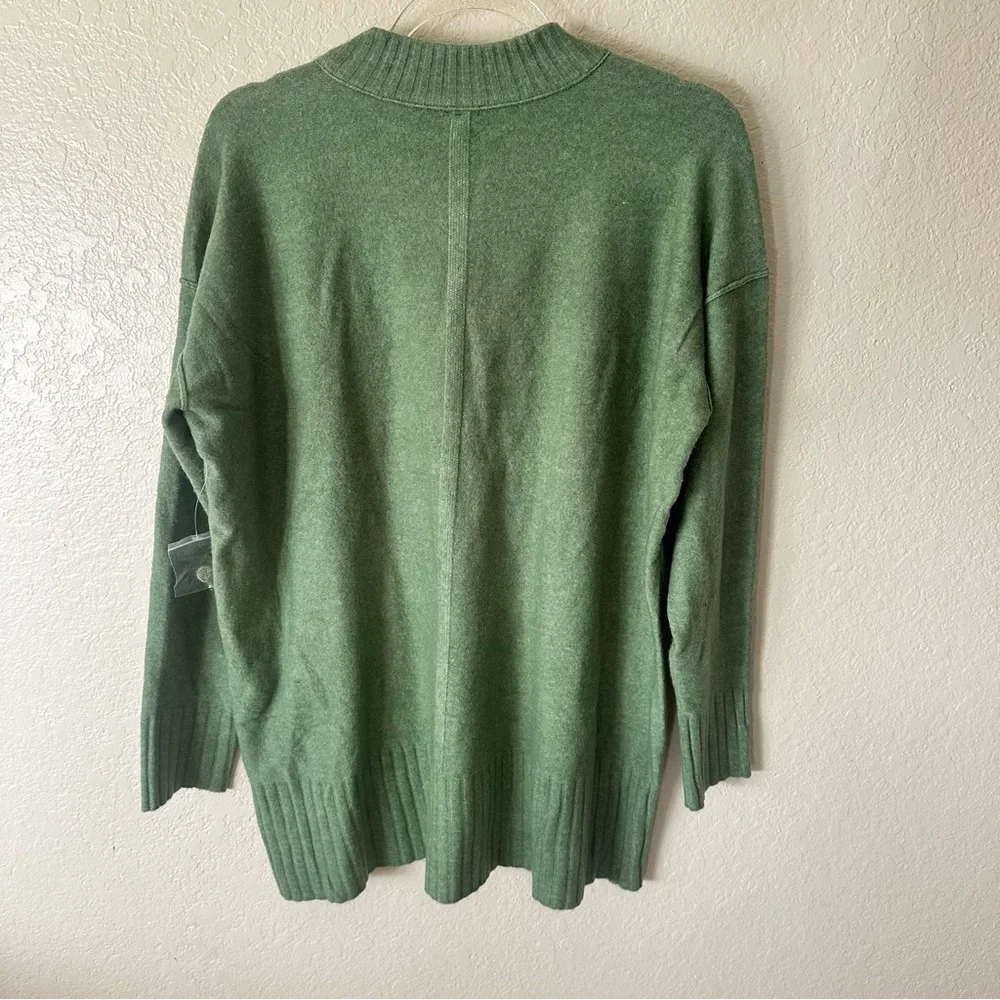 New Free People Phoebe High-Low Tunic Sweater green size XS